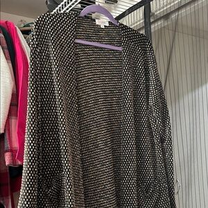 LuLaRoe Black and White Patterned Cardigan
